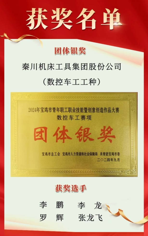 【群團(tuán)工作】喜報(bào)！秦川青年在寶雞市青年職工職業(yè)技能暨創(chuàng)意創(chuàng)造作品大賽中斬獲佳績(jī)！